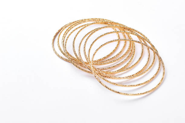 istock Set of golden adornment on white background. 902737662