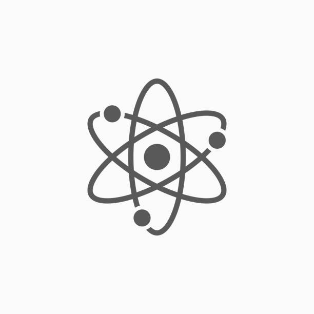 ilustrações de stock, clip art, desenhos animados e ícones de atom icon - atomos
