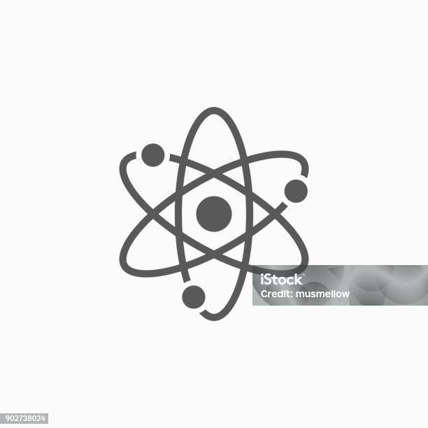Atom Icon Stock Illustration - Download Image Now - Atom, Icon Symbol, Science