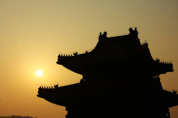 The eaves of the ancient Chinese architecture