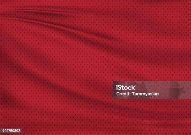 Red Textile Sport Background Stock Photo - Download Image Now - Red, Sports Jersey, Soccer Uniform