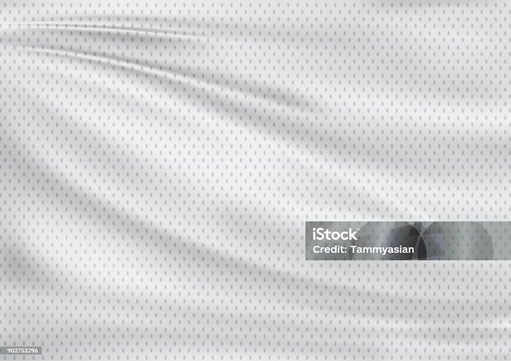 white textile sport background white textile background, illustration Textured Stock Photo