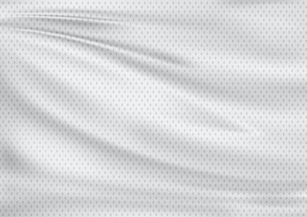 białe tekstylne tło sportowe - jersey zdjęcia i obrazy z banku zdjęć