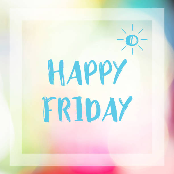 istock Sun and happy friday letters on abstract blur beautiful light colorful background. 902764606