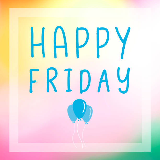 istock Ballons and happy friday letters on abstract blur beautiful light colorful background. 902764612