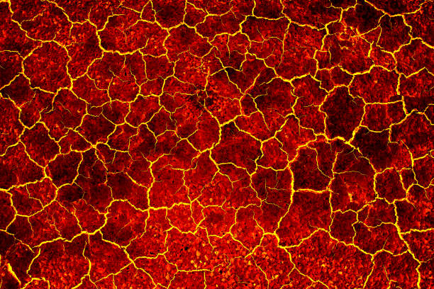 istock heat red cracked ground texture after eruption volcano 902774114