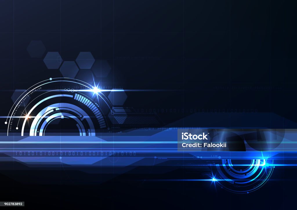 Smart Interface Design Background Technological Intelligent Interface Abstract Background Vector Stock ...