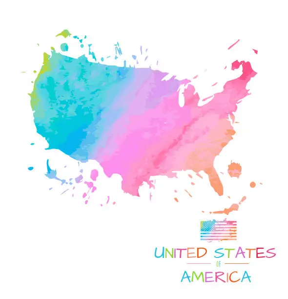 Vector illustration of United States of America