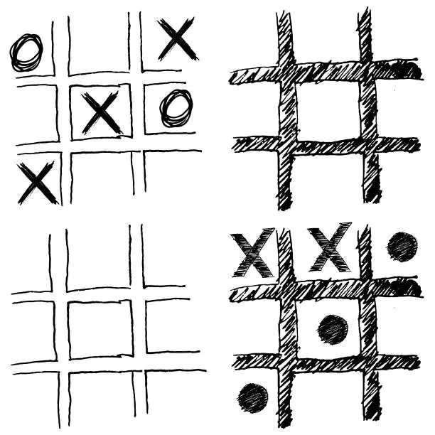 Vector illustration of Tic-Tac-Toe