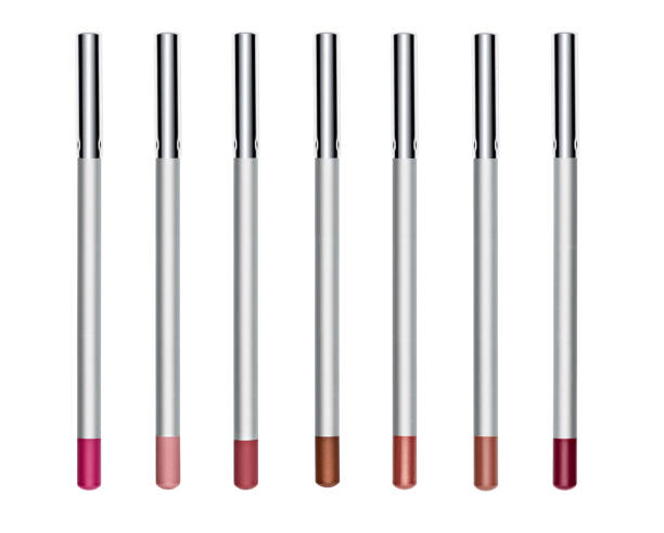 istock Set of multi-colored cosmetic pencil for make-up isolated white background 902787214
