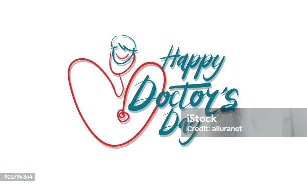 Happy Doctors Day Stock Illustration - Download Image Now - National Doctors' Day, Abstract, Care