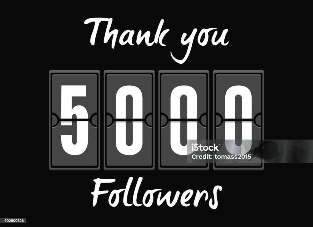 5000 followers . Greeting card for social networks. 5000 followers vector illustration. Greeting card for social networks. Number 500 stock vector