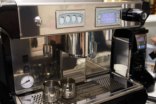 istock Coffee machine. Preparation of espresso. Morning drink 902800704