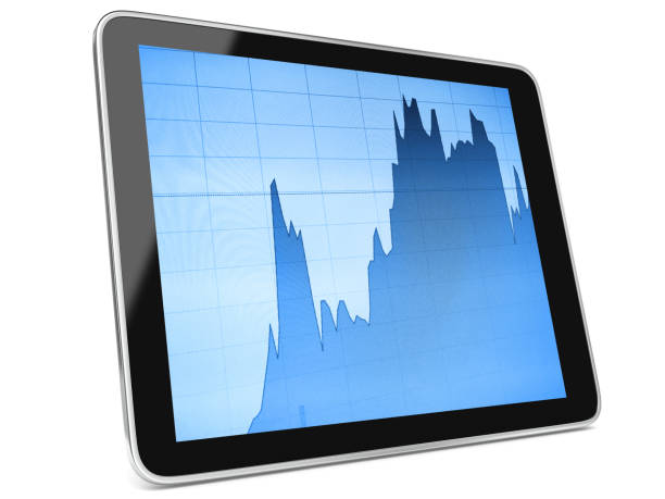istock Tablet computer fintech stock market chart investment banking technology 902804238