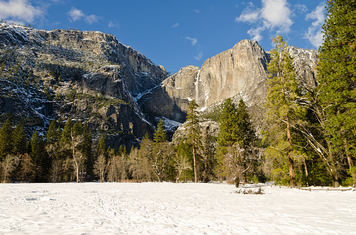 Winter landscape in Yosemite National Park