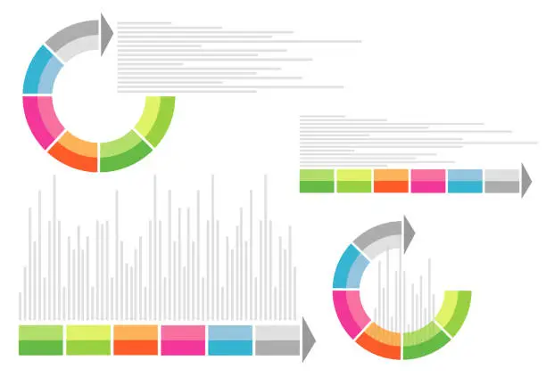 Vector illustration of Color Chart Elements