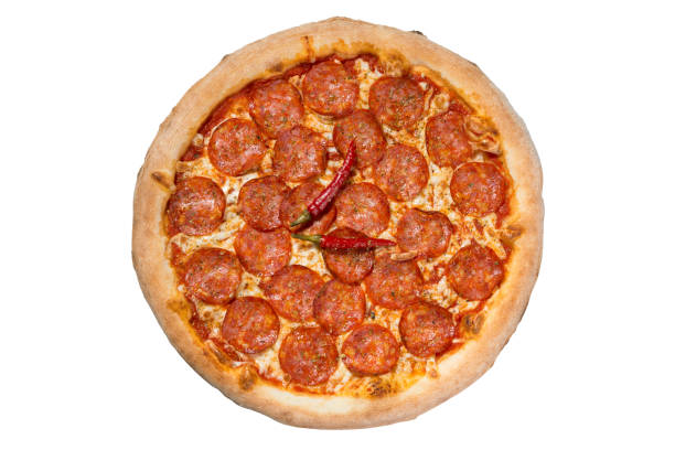 istock Italian pizza with a bead in the assortment on a white background 902807784