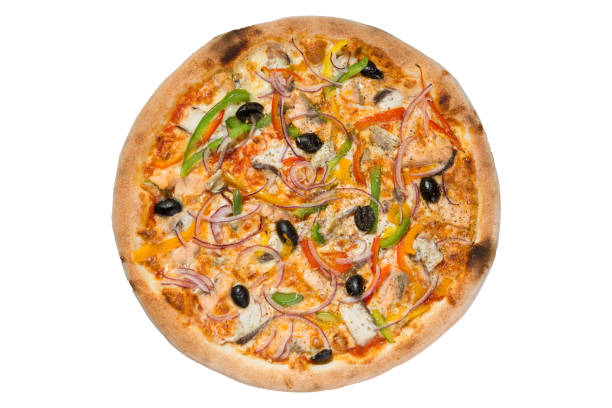 istock Italian pizza with a bead in the assortment on a white background 902807826
