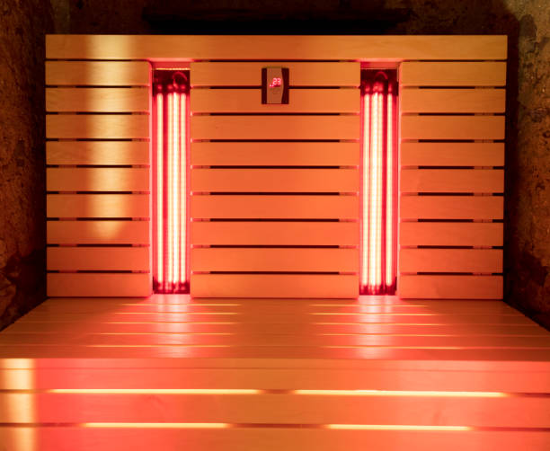 The infrared sauna stock photo