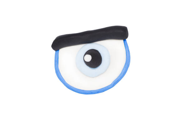istock Plasticine Eyes Closeup Isolated On White Background 902846002