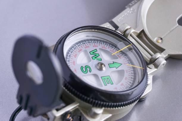 istock Close-up of military compass 902846688