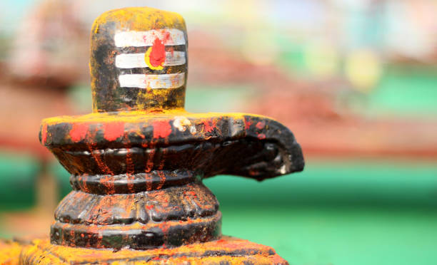 Closeup of Hindu God Idol Shiva stock photo
