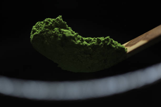 istock Matcha powder heaped on a chashaku 902855424