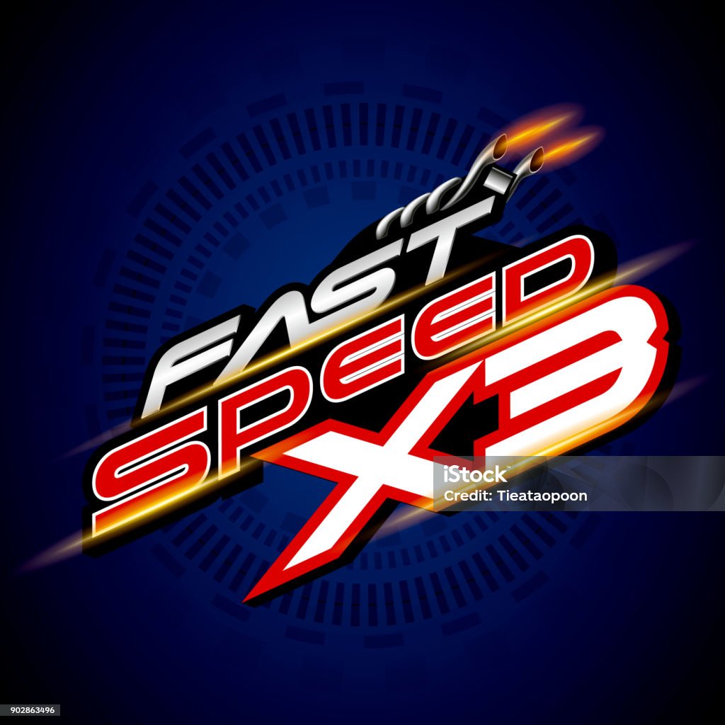 Fast X Vector Fast Speed X3 Concept Vector Stock Illustration - Download Image Now ...