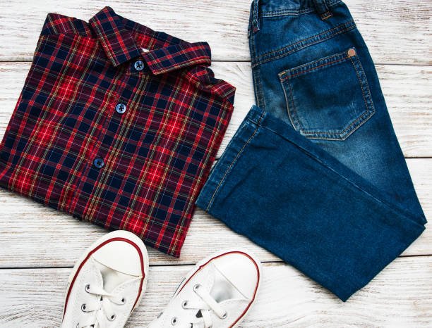 istock Checkered shirt and jeans 902867336