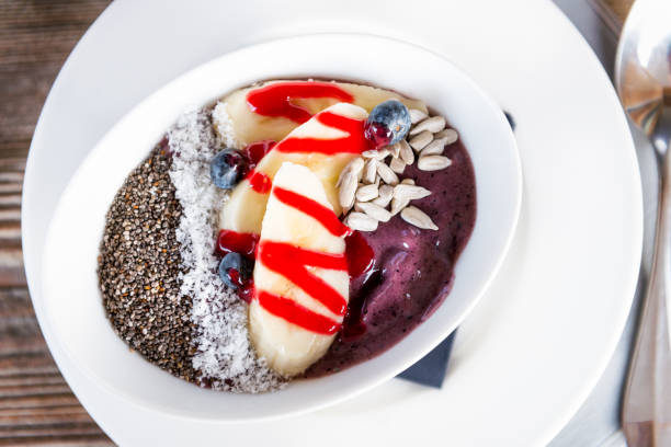 istock Blueberry, Banana and Maca Smoothie Bowl 902870942
