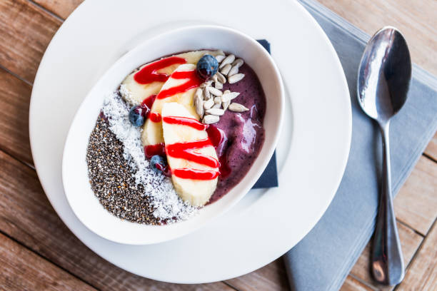 istock Blueberry, Banana and Maca Smoothie Bowl 902871166