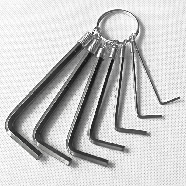 istock Hex key set isolated on white background. Closeup with clipping path 902873806