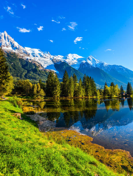 istock The lake reflects the mountains 902880074