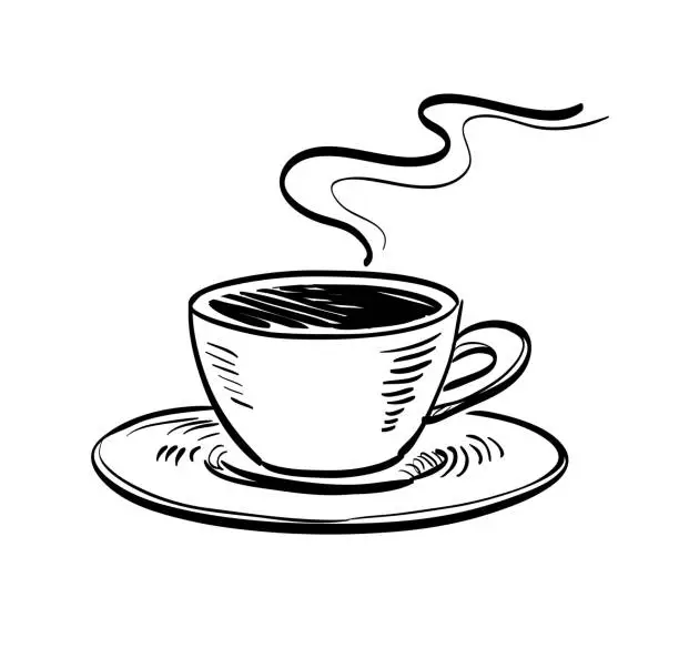 Vector illustration of Cup of coffee.