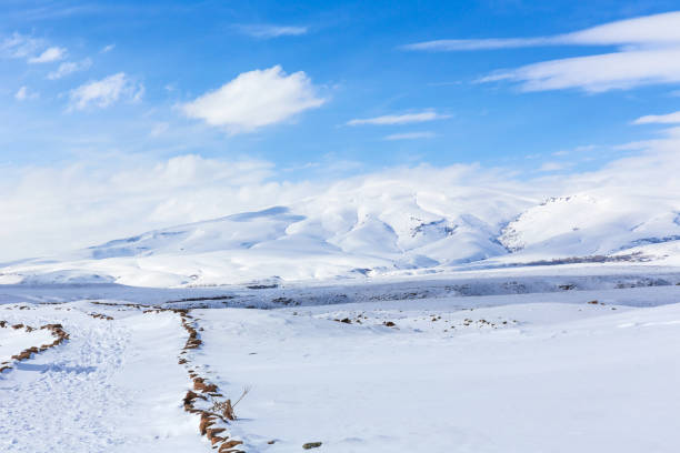 snow on the mountain at Eastern of Turkey