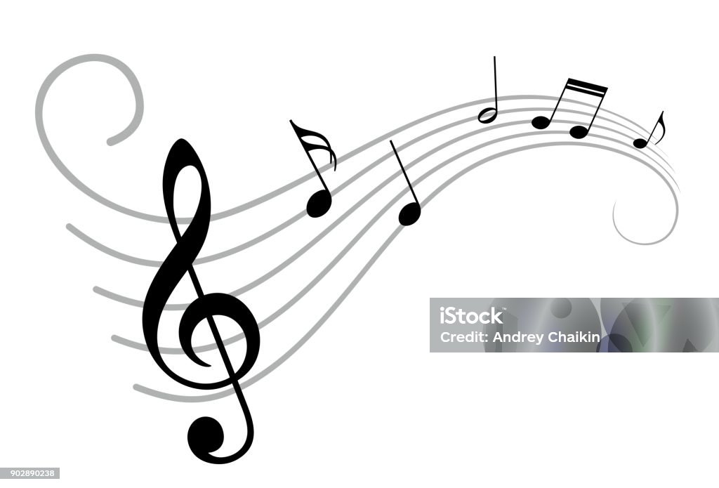 Music notes. A symbol with stylized music notes. Musical Note stock vector