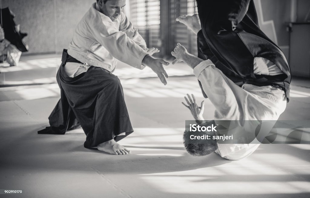 Two Aikido Fighters Aikido Stock Photo
