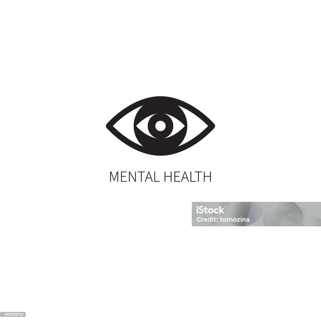 Eyes inside eye Eyes inside eye. Icon mental health, third eye, yoga, spirituality. Vector illustration Abstract stock vector