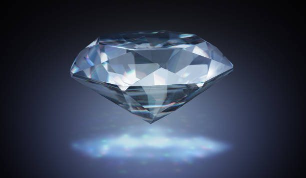 istock Luxury diamond on black background. 3D rendered illustration. 902914300