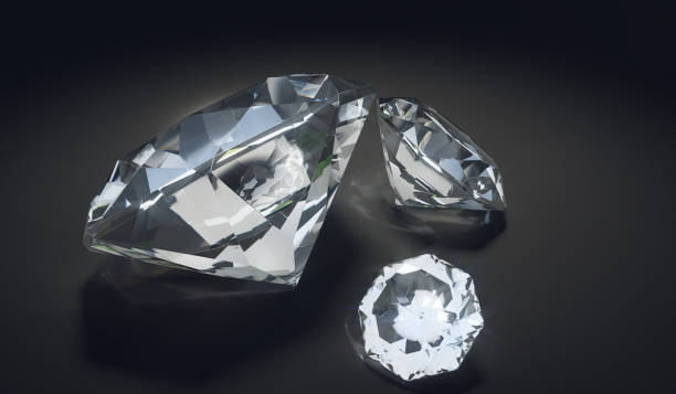 istock Luxury diamonds on black background. 3D rendered illustration. 902916364