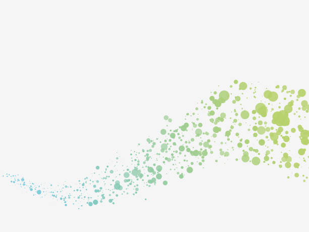 緑の青いドット波背景 - green backgrounds spotted abstract点のイラスト素材／クリップアート素材／マンガ素材／アイコン素材