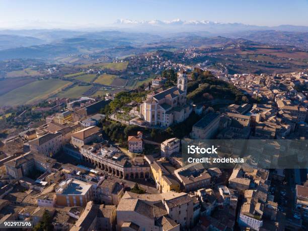 Beautiful Italian Town From Above Fermo Italy Stock Photo - Download Image Now - Marche - Italy, Fermo - Italy, Italy