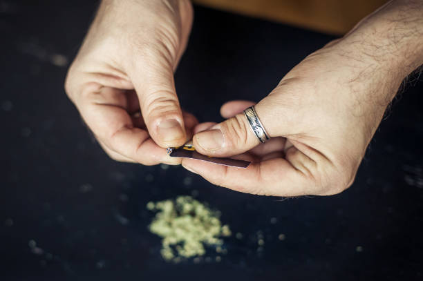 istock Preparing marijuana cannabis joint. Drugs narcotic concept 902920622