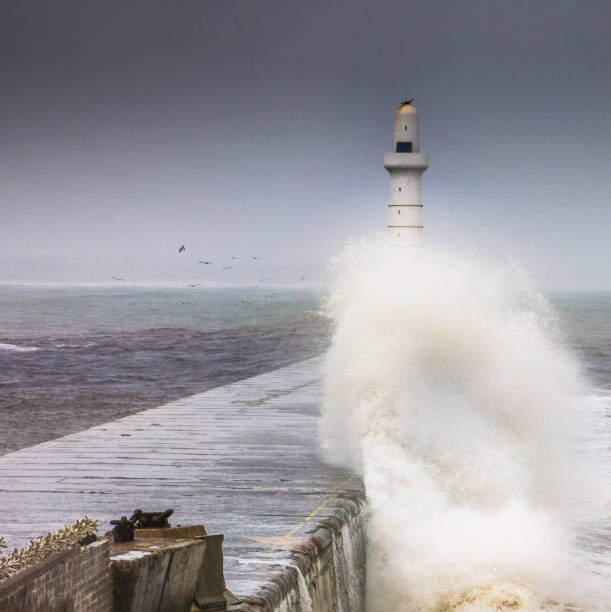 istock Extreme Weather Storm waves engulf Lighthouse 902920808