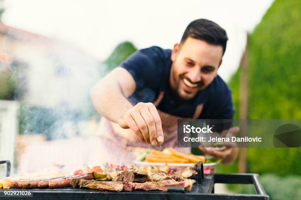 Grilling Stock Photo - Download Image Now - Barbecue - Meal, Barbecue Grill, Cooking
