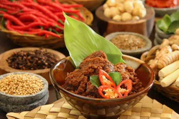 Photo of Rendang Padang among Traditional Spices and Herbs