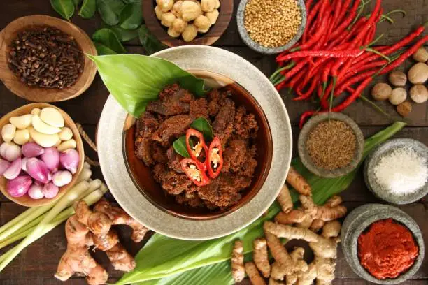 Photo of Rendang Padang among Traditional Spices and Herbs