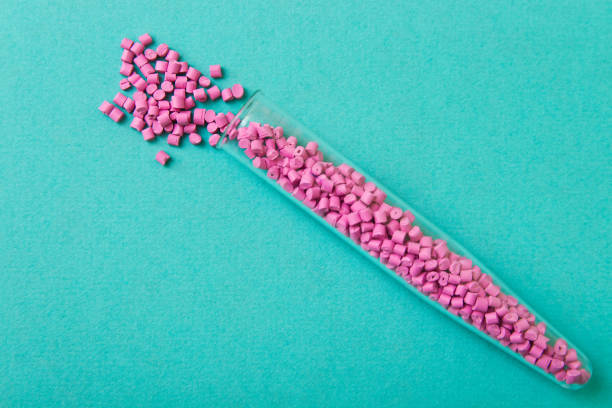 istock Plastic granules. Plastic pellets . Plastic Raw material for the production of polymers. 902922686