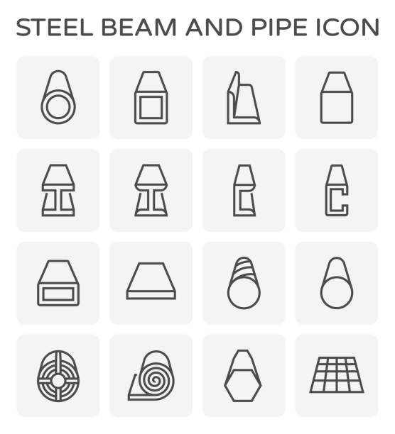 ilustrações de stock, clip art, desenhos animados e ícones de beam pipe icon - buns of steel