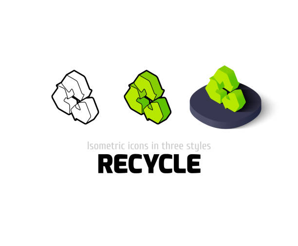 Recycling symbol in anderem Stil – Vektorgrafik